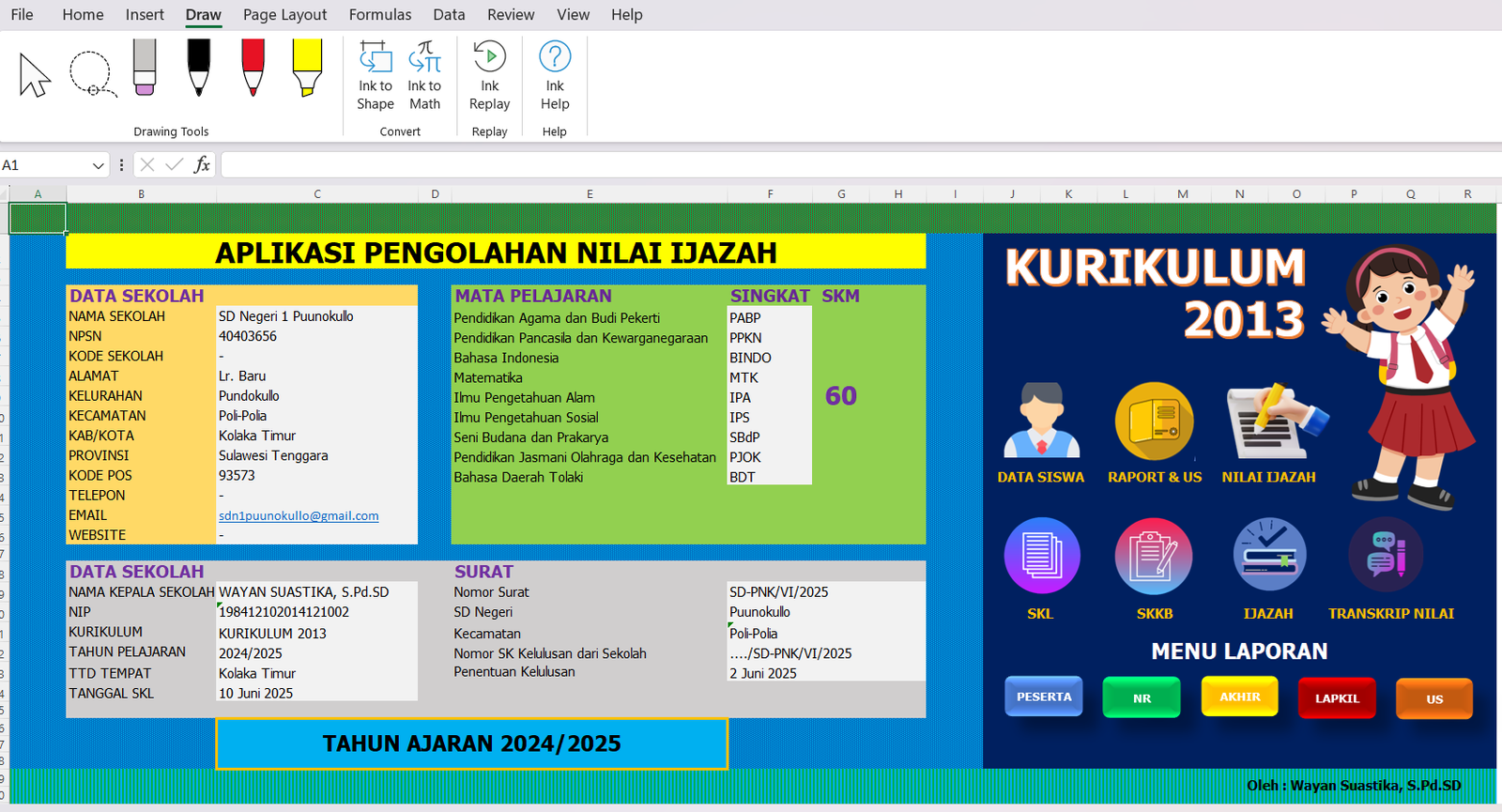 Aplikasi ijazah kurikulum 2013
